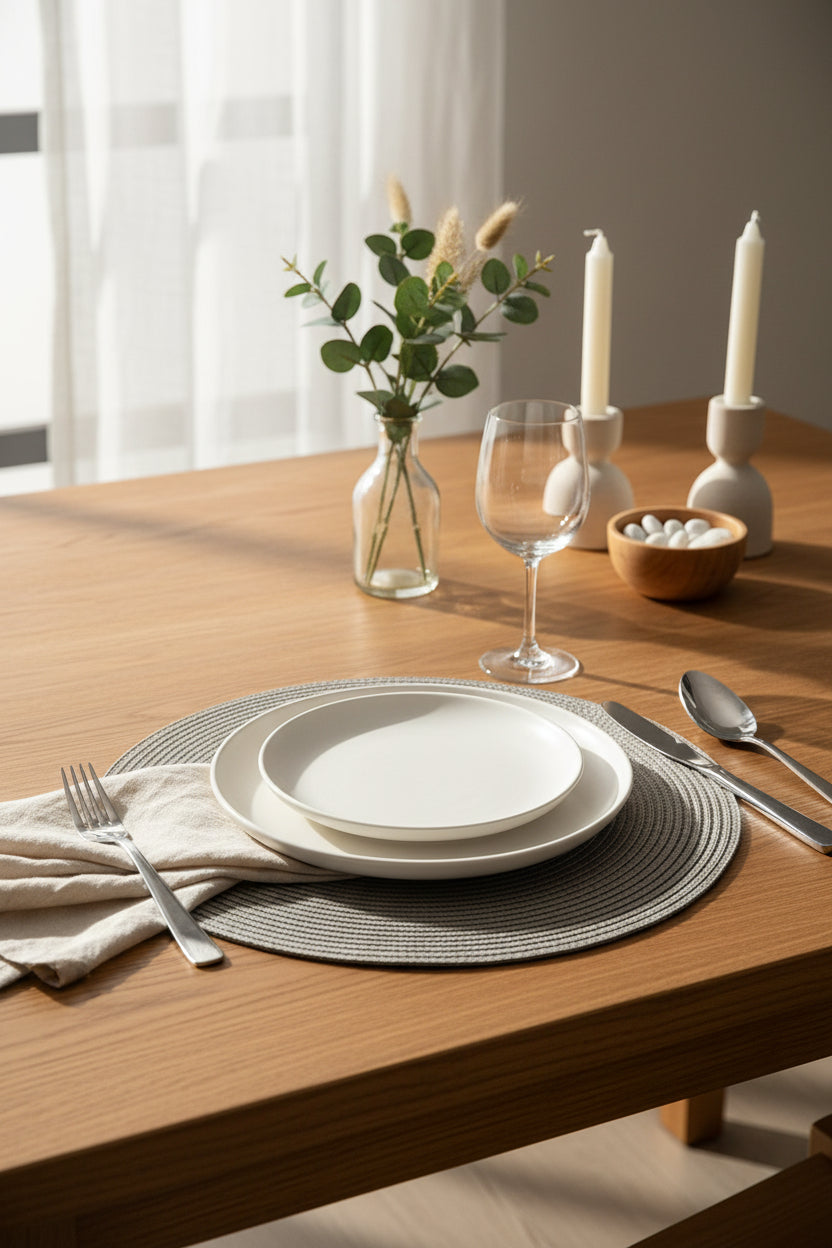 Lugar Americano Luna Taupe em Polipropileno