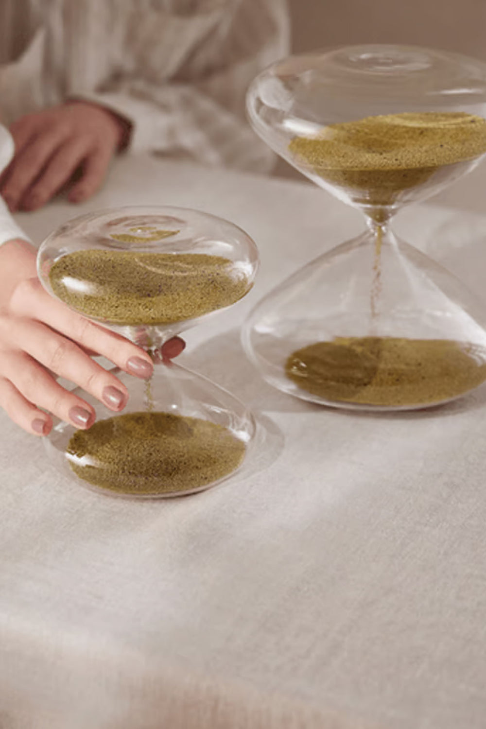 Ampulheta Areia Ouro em Vidro