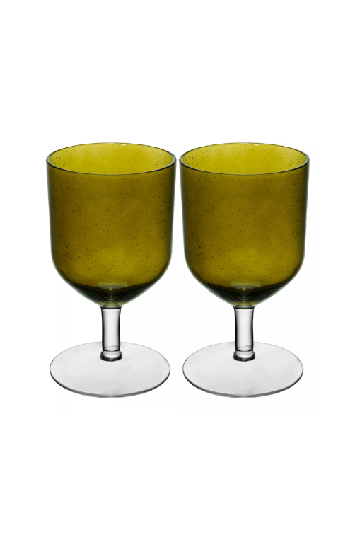 Conjunto de 2 Taças Boreal Verde de Vidro 400ml