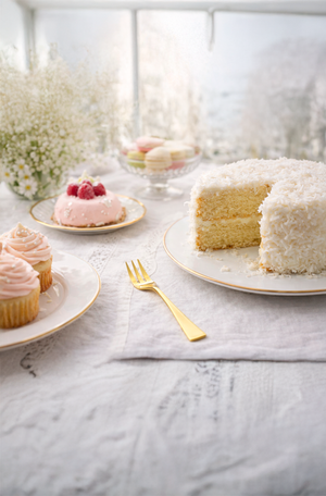 Conjunto 6 Garfos de Bolo de Aço Inox Berna Dourado