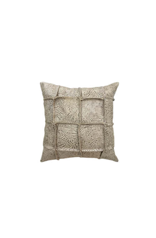 Almofada Decorativa em Sarja Cru com Bordado Texturizado