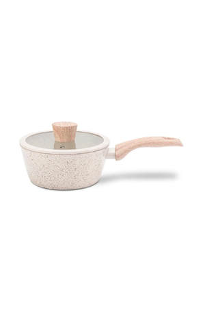 Panela de Indução com Tampa Sirus Antiaderente Ceramic Life Vanilla 2,1L