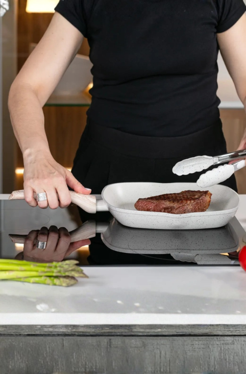 Grill com Indução Sirius Antiaderente Ceramic Life Vanilla 2L