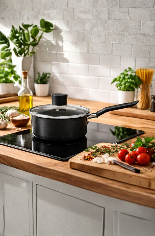 Panela com Tampa Ebony Preto 1,2L