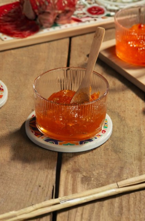 Conjunto de Petisqueira em Vidro com Colher