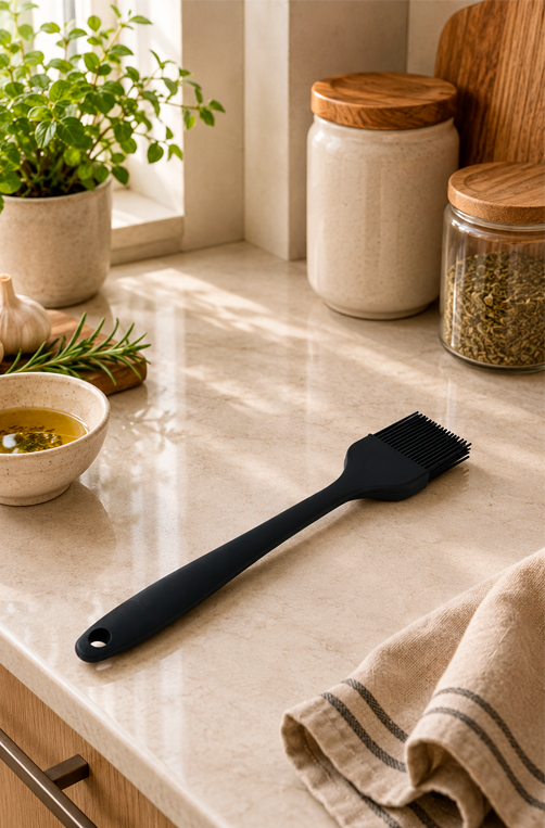 Pincel de Silicone Preto 26,5cm