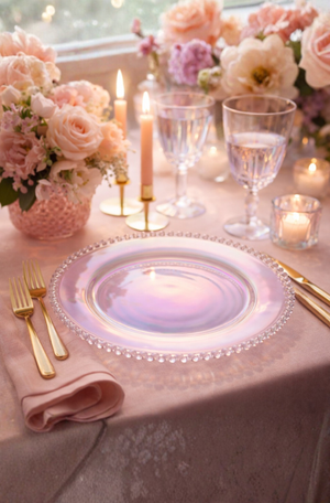 Prato Pearl Rainbow de Cristal 28cm