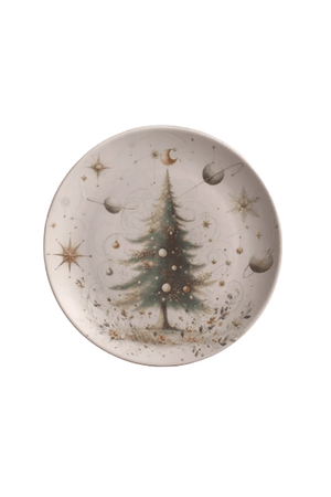 Prato de Sobremesa Stoneware Coup Árvore Encantada