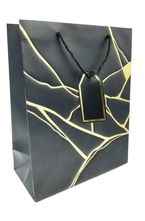 Sacola Média de Papel Marmorizada