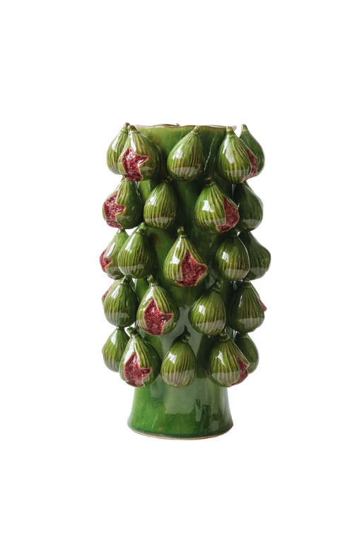 Vaso Alto Figo em Cerâmica 38x18,5cm