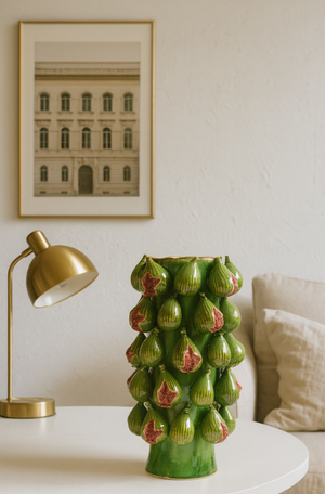 Vaso Alto Figo em Cerâmica 38x18,5cm