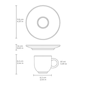 Xícara de Café com Pires Coup Exótica 112ml