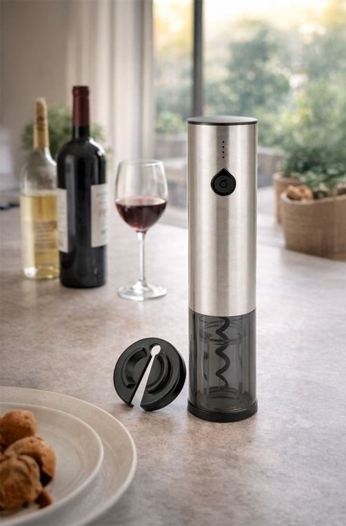 Abridor de Vinho Elétrico em Inox