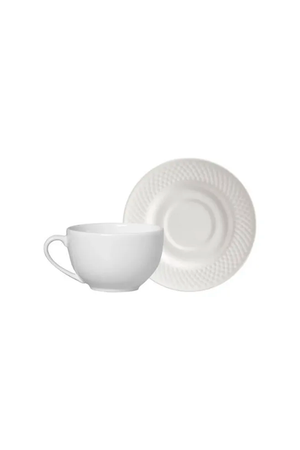 Xícara de Chá com Pires Split White 250ml