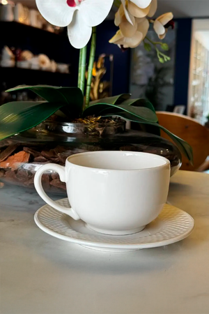 Xícara de Chá com Pires Split White 250ml