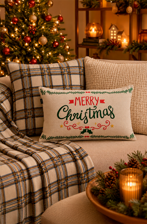 Almofada Natalina Merry Christmas Bariloche 35x52cm