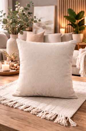 Almofada Linho Claro Lisa 50x50cm