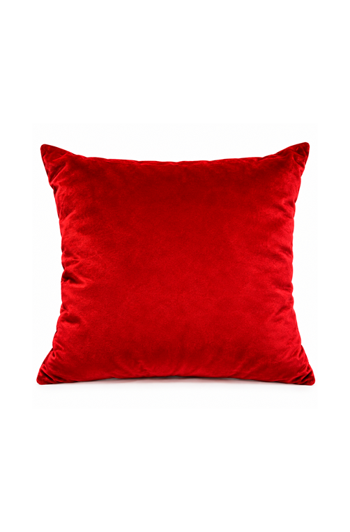 Almofada Vermelho Lisa em Veludo 50x50cm
