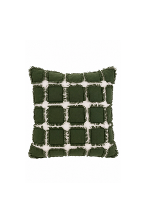 Almofada de Sarja Verde em Linho 52x52cm