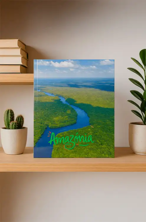 Livro Grande Caixa Decorativo Amazonia