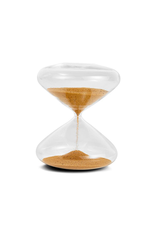 Ampulheta Decorativa Areia Dourada em Vidro 20cm