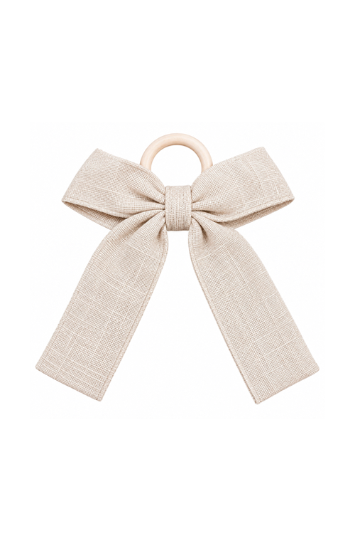Anel de Guardanapo Natalino de Laço Off White Avulso