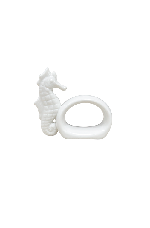 Argola de Guardanapo de Cavalo Marinho em Cerâmica