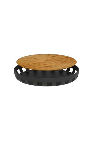 Bandeja de Servir Redonda Lume Preto