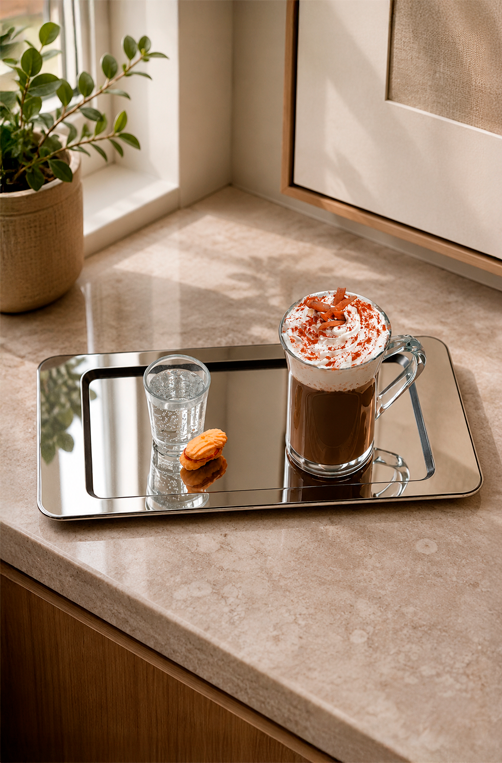 Bandeja Atina Tray em Aço Inox
