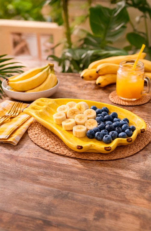 Bandeja Decorada Banana em Cerâmica