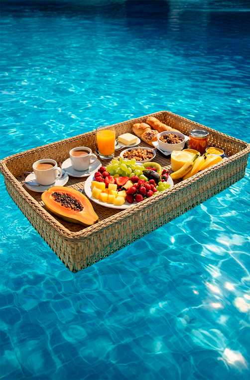 Bandeja Retangular Flutuante em Fibra Sintética