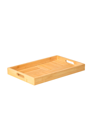 Bandeja Retangular em Bambu com Alça 43cm