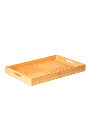bandeja Retangular em Bambu com Alça 48cm