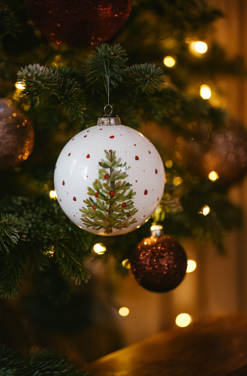 Bola de Árvore de Natal Decorada 20cm