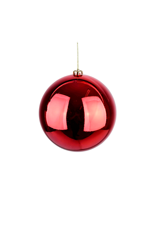 Bola Natalina Lisa Vermelha 12cm