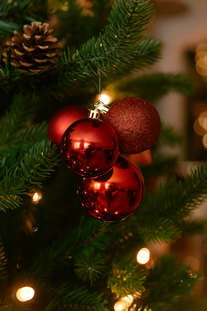 Jogo de bolas mista natalinas com 6 peças