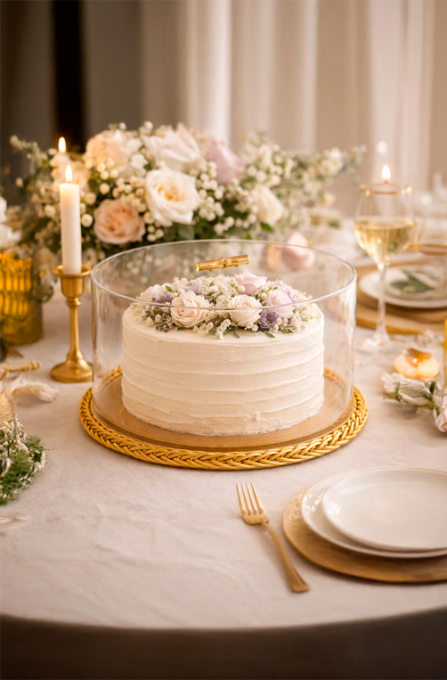 Boleira Redonda Acrílico Base em Fibra Sintética Amarela