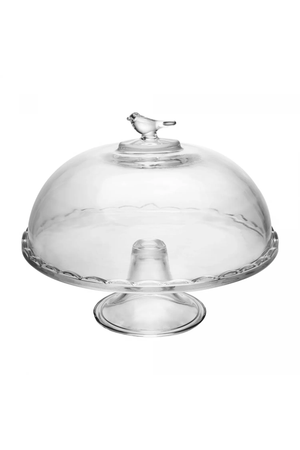 Boleira com Pé e Tampa Bird 29,5x24cm Vidro