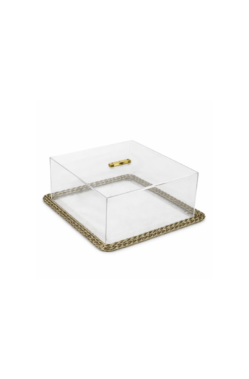 Boleira Quadrada Acrílico Base em Fibra Sintética Grande