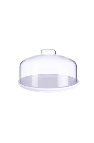 Boleira Prato com Cúpula Cozy Média 25cm Branco