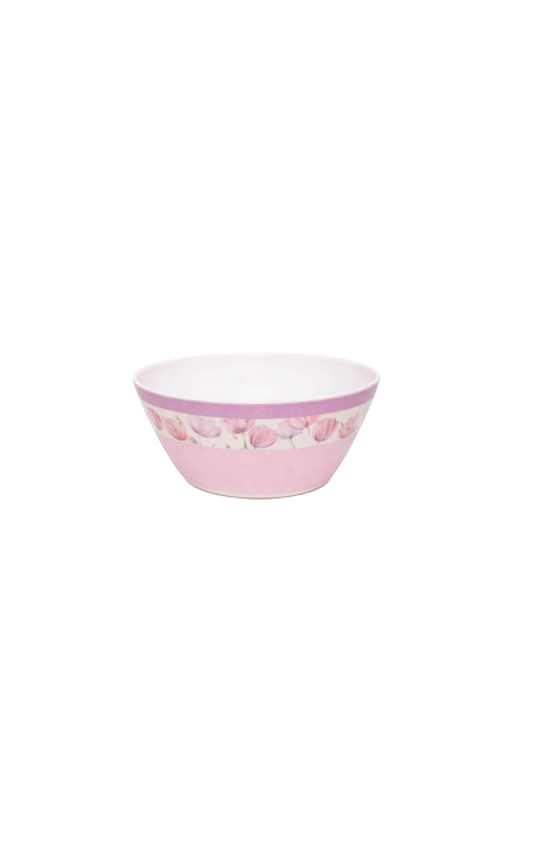Bowl de Páscoa com Flores Rosa em Melamina 600ml