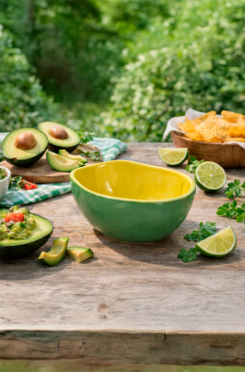 Bowl Decorado Abacate em Cerâmica 320ml