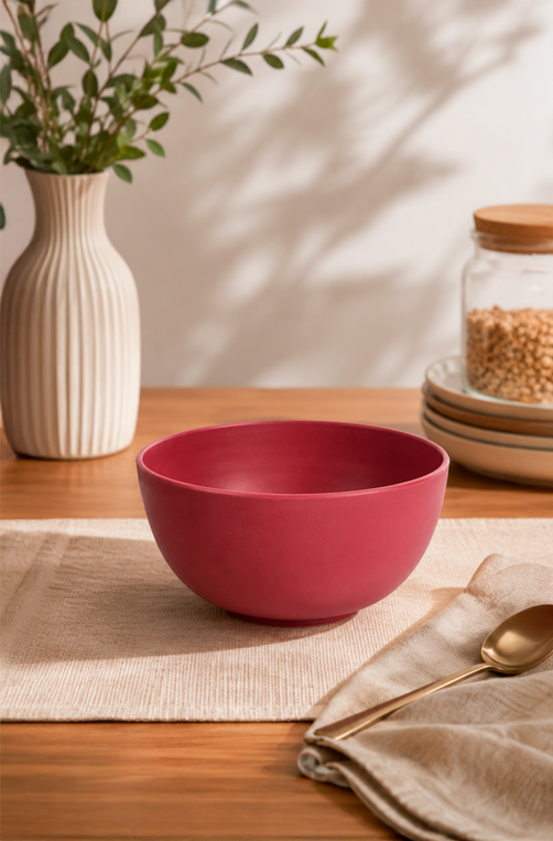 Bowl Bordô em Fibra de Trigo e Polipropileno 800ml
