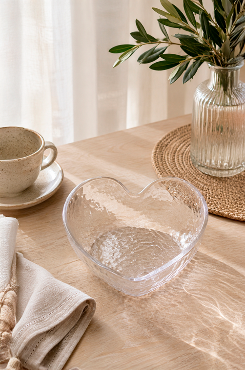 Bowl Heart de Vidro 12cm