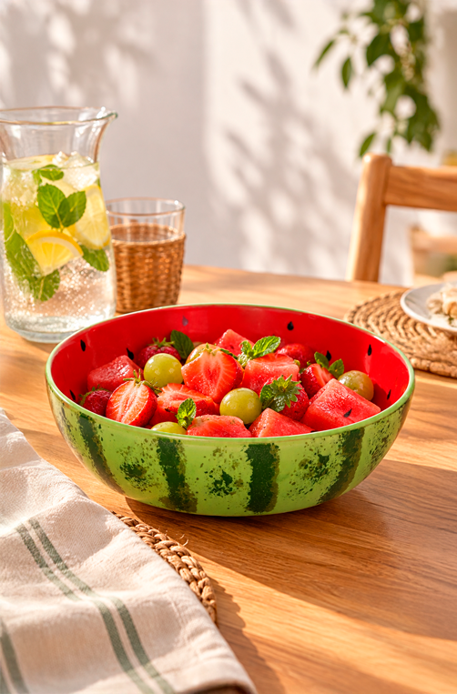 Bowl de Melancia em Cerâmica 1,8L