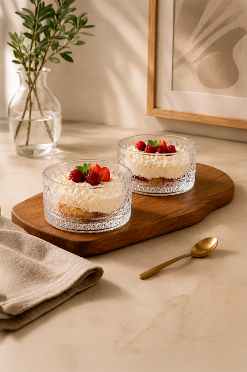 Conjunto de Bowls Leaf em Vidro 460ml 2 Peças