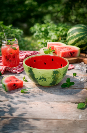 Bowl Decorado Melancia em Cerâmica 340ml
