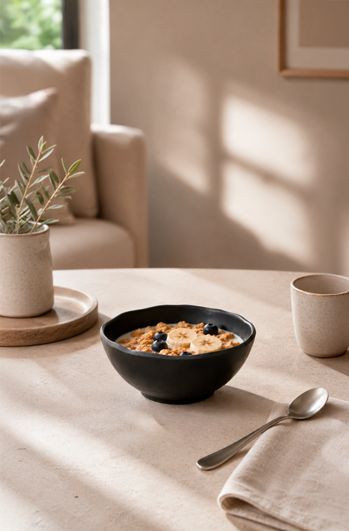Bowl Organic Preto em Melamina 590ml
