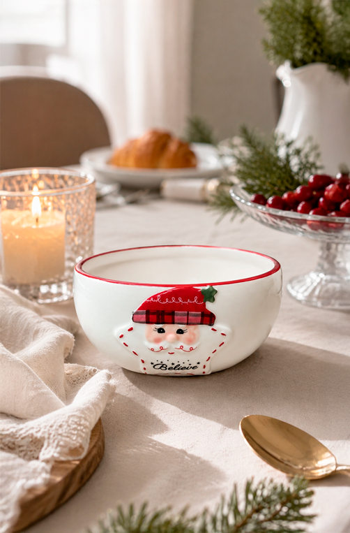 Bowl Dolamita Papai Noel em Cerâmica 550ml