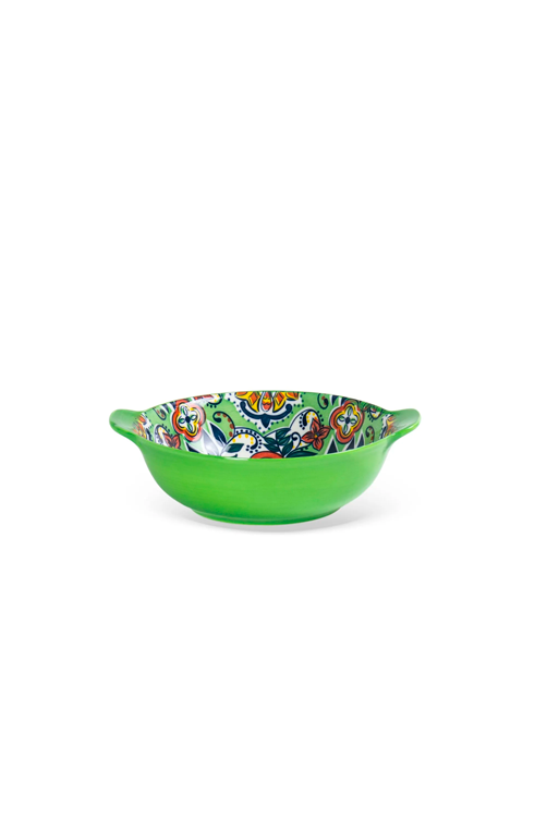 Bowl Floral Interno Verde em Cerâmica